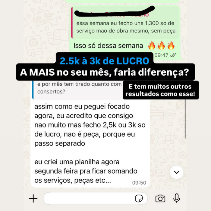 Depoimento de aluno 1